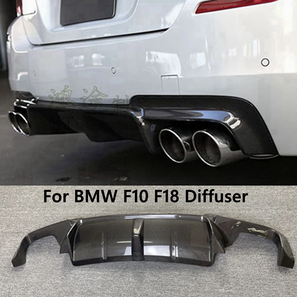 

For BMW F10 F18 M5 Sedan 2012 - 2017 Carbon Fiber Rear Bumper Diffuser Car Bumper Lip spoiler Protector Car Styling