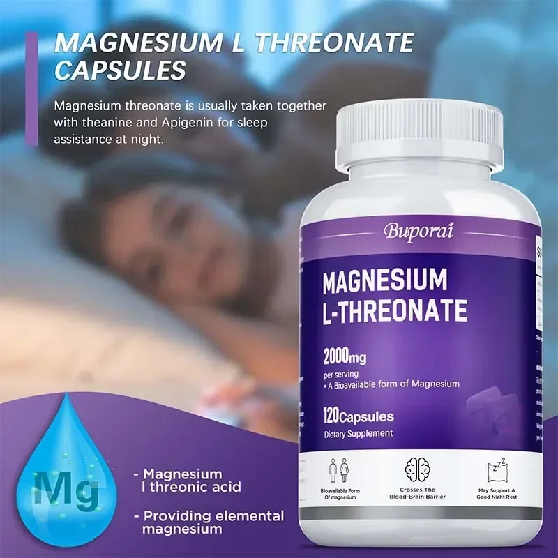 

Magnesium L-Threonate - Promotes Brain Health, Memory, Focus and Cognition, Improves Sleep Quality Supplement