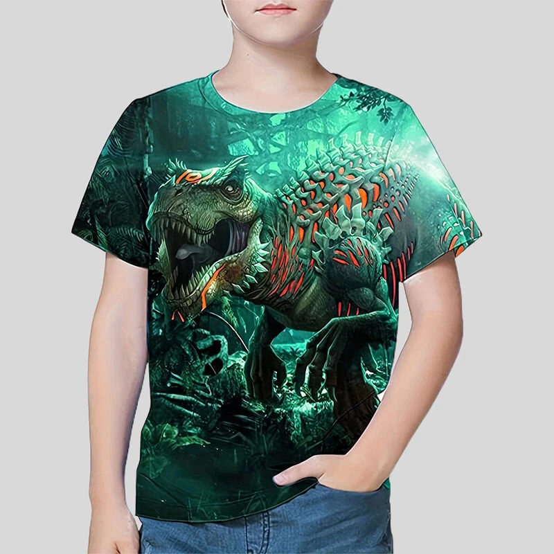 Dinosaur 3D Printed Kids T Shirt For Boys Tees Tops Summer Fashion Cartoon Casual T-shirt Boy Girl Unisex Children's Clothing