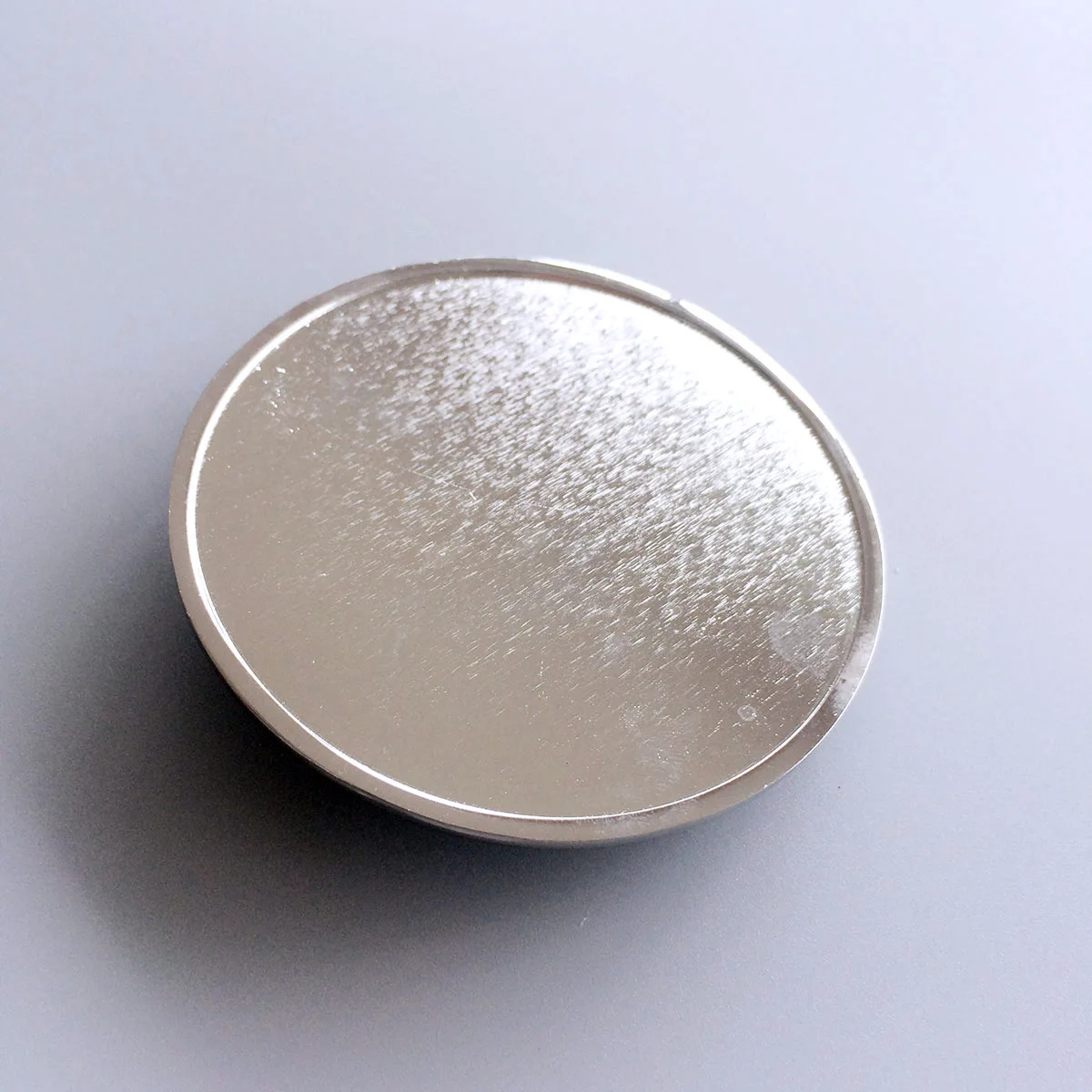 Bright Silver Plated Round Blank Belt Buckle Custom Belt Buckle BUCKLE-BL006BR