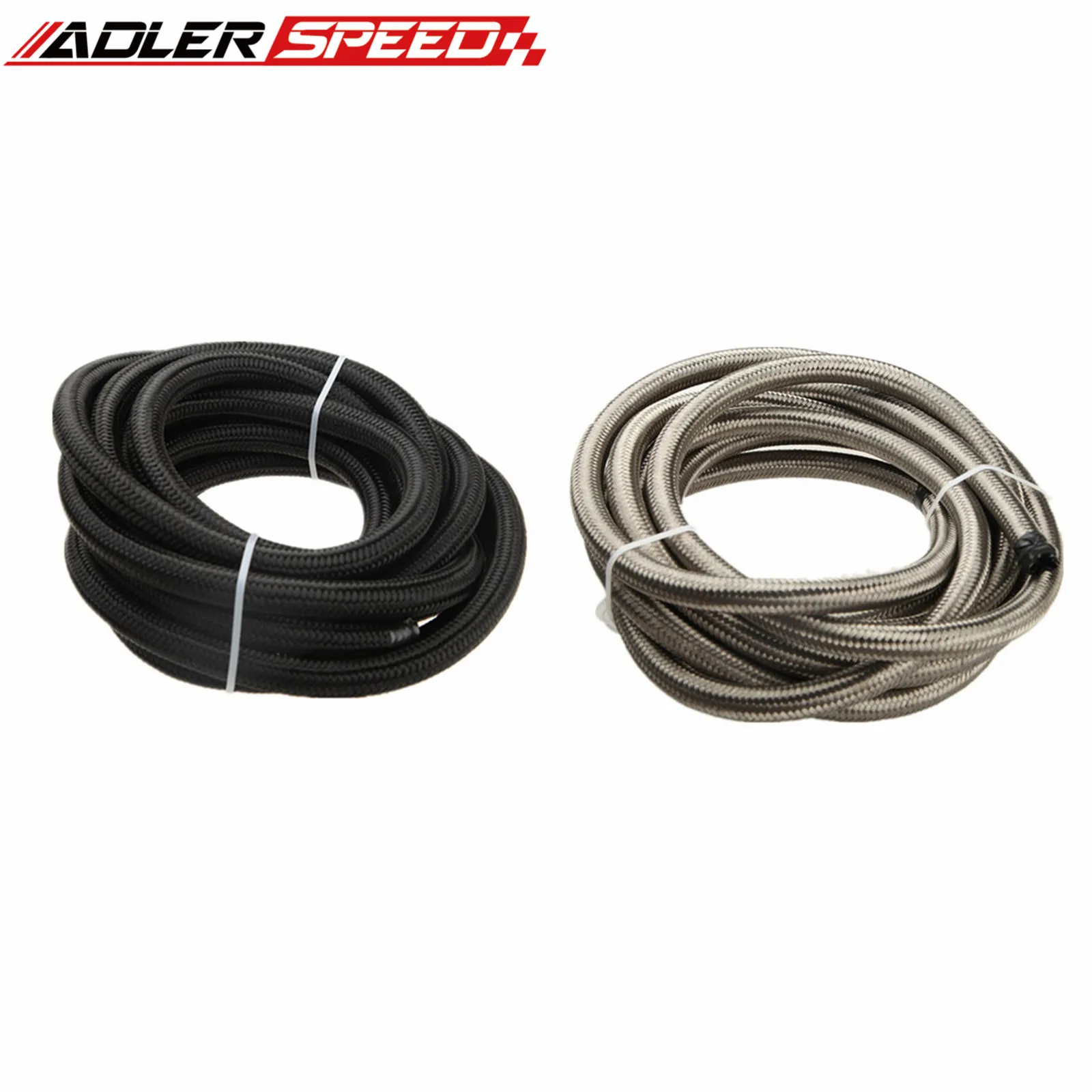 1M/3M/6M AN4 AN6 AN8 AN10 AN12 AN16 Fuel Hose Oil Gas Cooler Hose Line Pipe Tube Nylon&Stainless Steel Braided Inside CPE Rubber