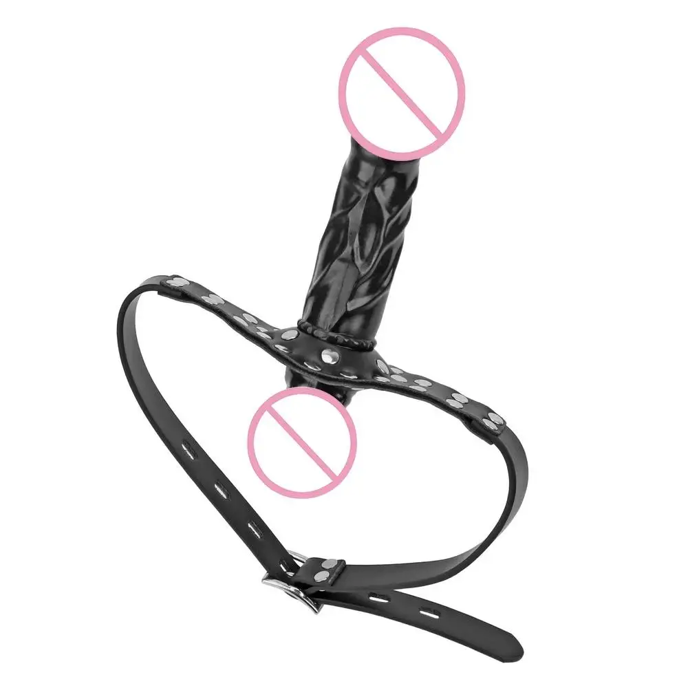 Consoladores con correa, mordaza bucal para mujeres, tapón bucal, juegos de pene artificiales, mamada Oral, Juguetes sexuales, herramienta para parejas, arnés, producto erótico