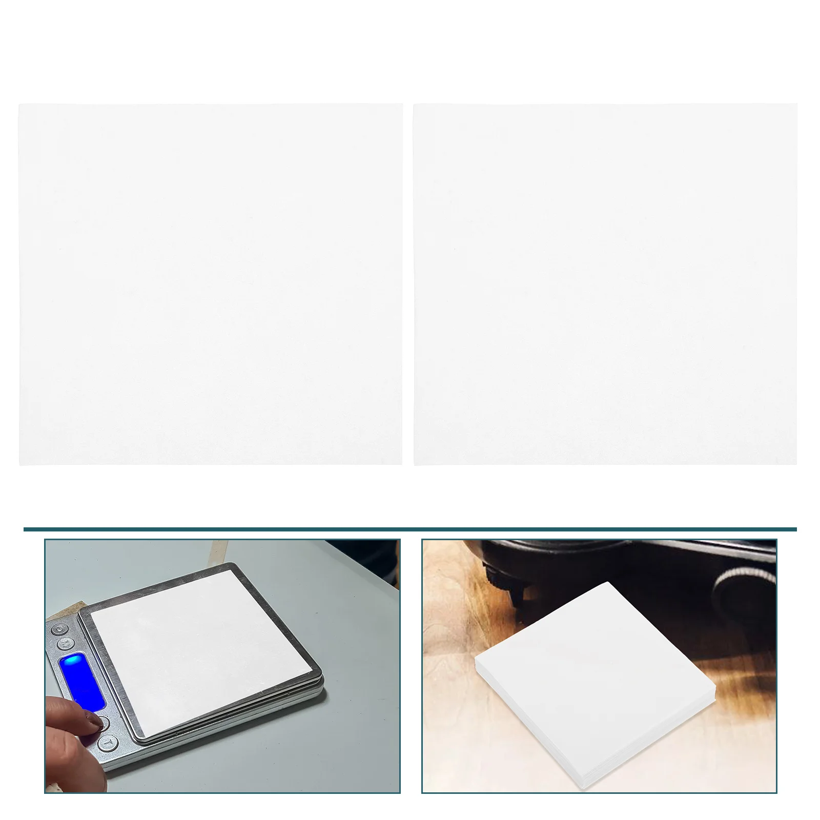 

500pcs Weighing Paper Square Cellulose Lab Grade Non Absorbing Instrument Scale Thin Versatile Compatibility