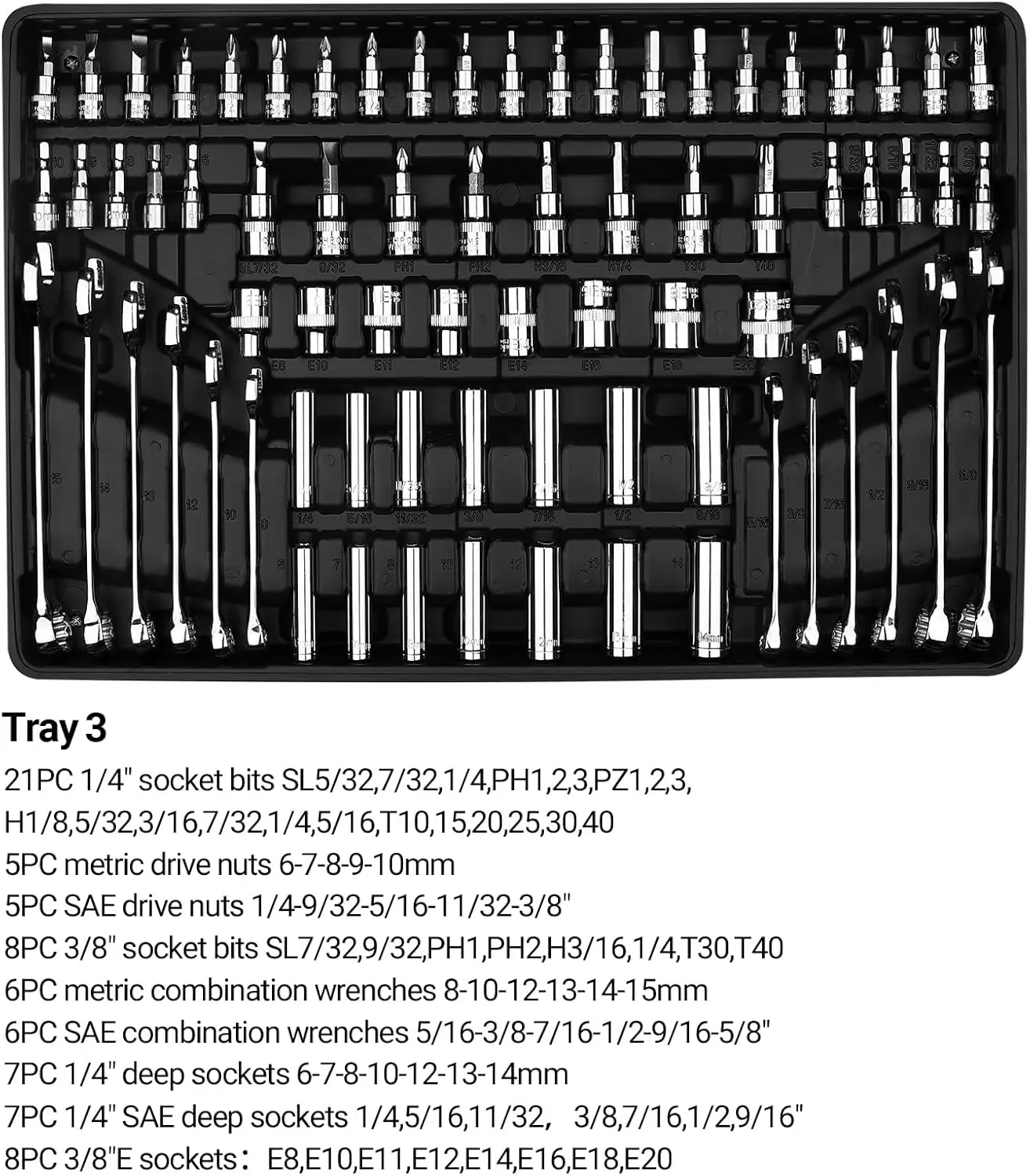 مجموعة أدوات يدوية ميكانيكية من DEKO مجموعات مقابس 234 قطعة 1/2 1/4 3/8 بوصة مفتاح ربط بسقاطة مجموعة صناديق أدوات السيارات لإصلاح السيارات والمنزل #5