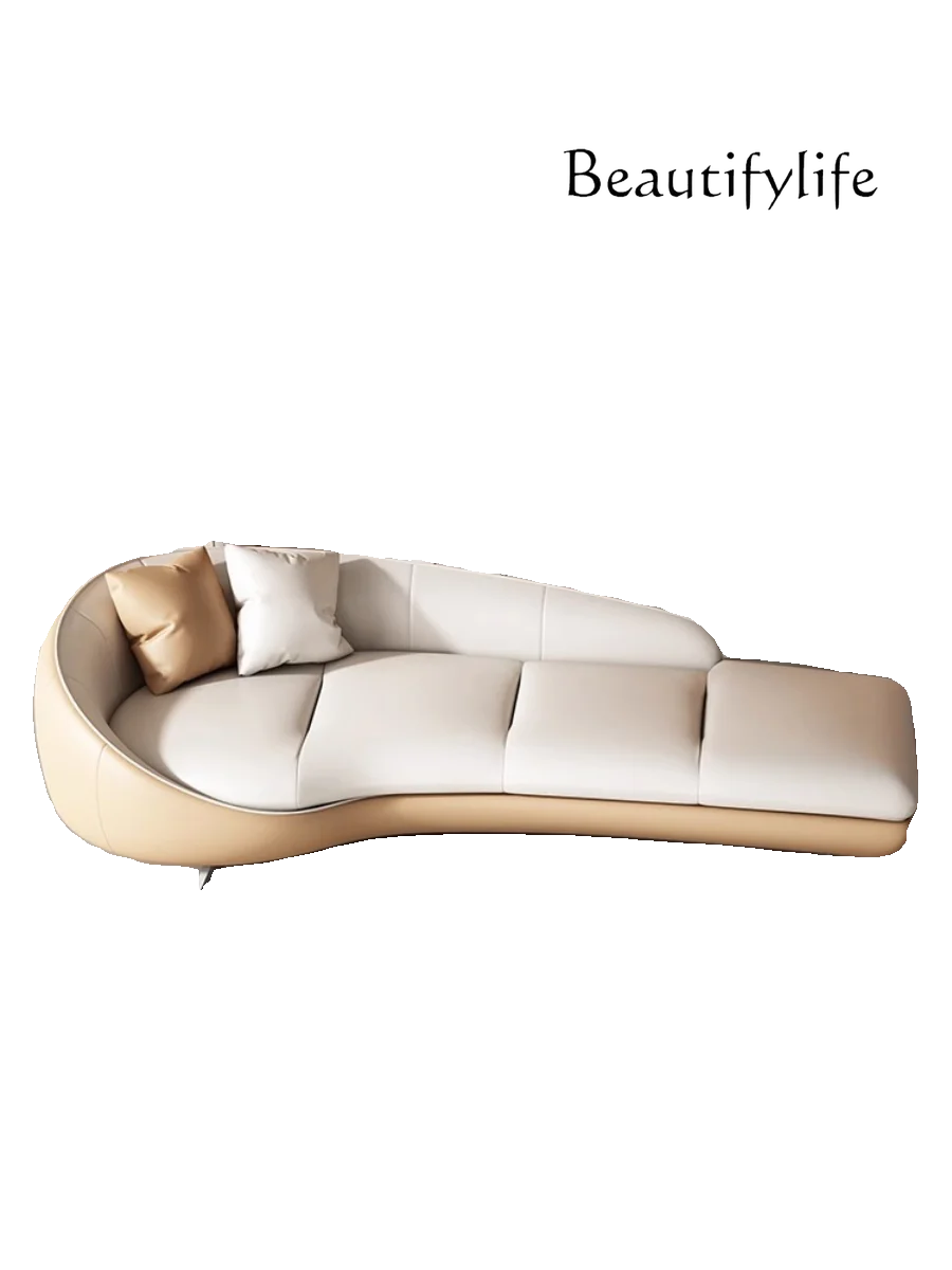 Modern Minimalist Concubine Curved Sofa Small Apartment Living Room Lazy Recliner Hotel Homestay Leisure