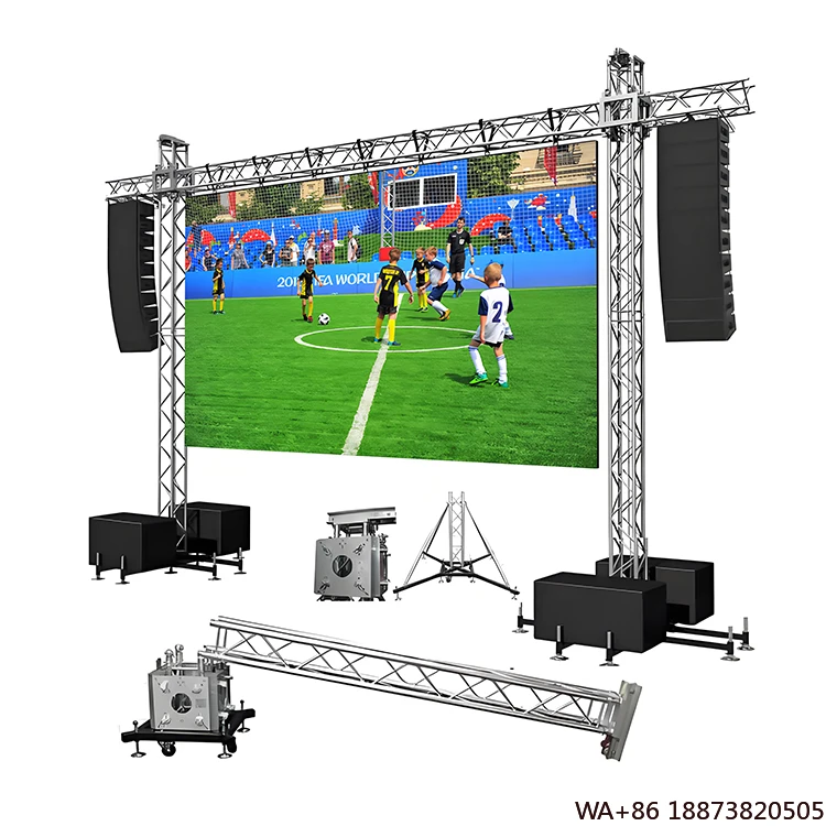 LED P4.81 Outdoor Rental  Display Screen Ground Hanging System Stage Background Aluminum Construction IP66 Waterproof 4K 5-Year