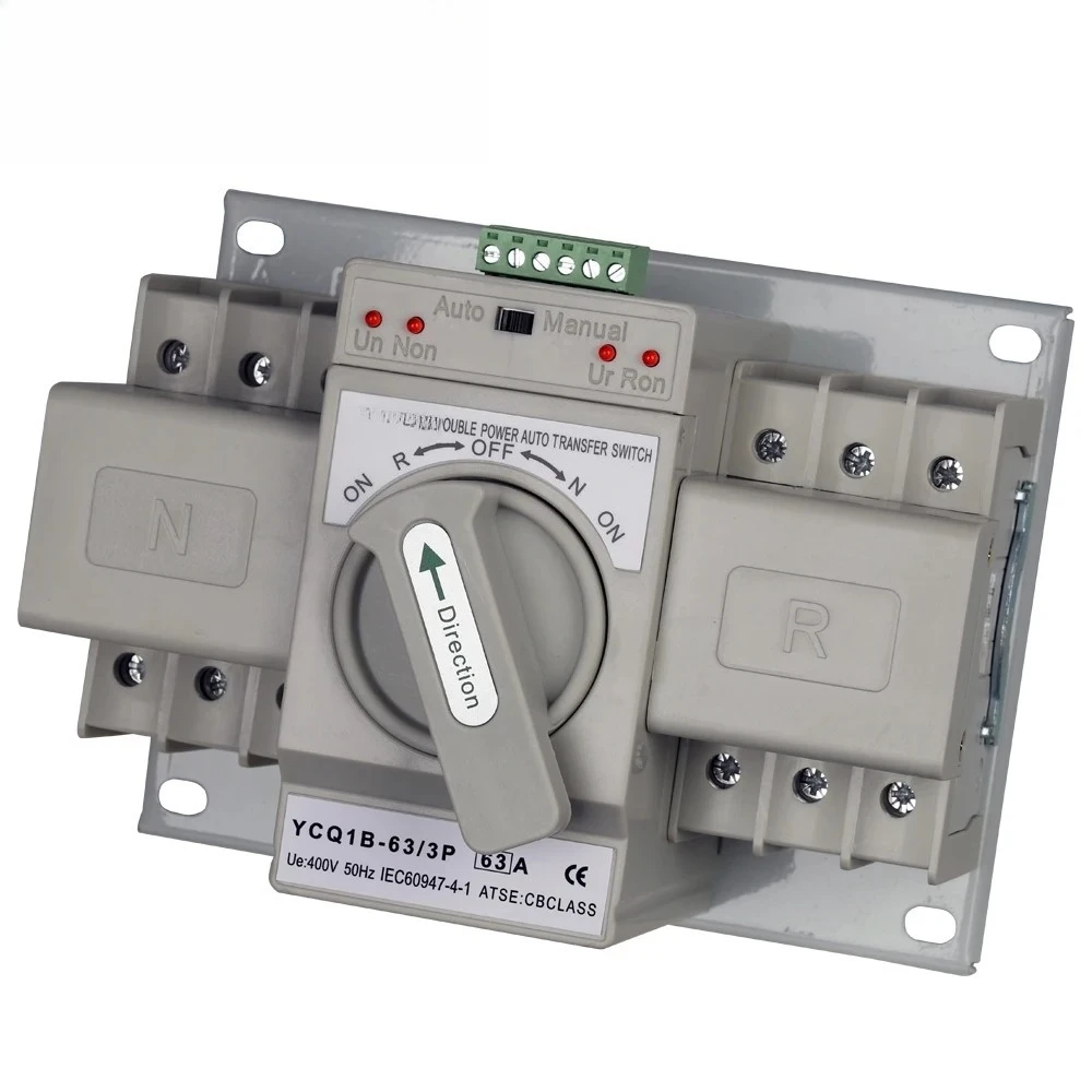 2P 63A ATS مفتاح نقل تلقائي 220 فولت، تبديل طاقة مزدوج لنظام الطاقة الاحتياطية للمنزل/المكتب #2