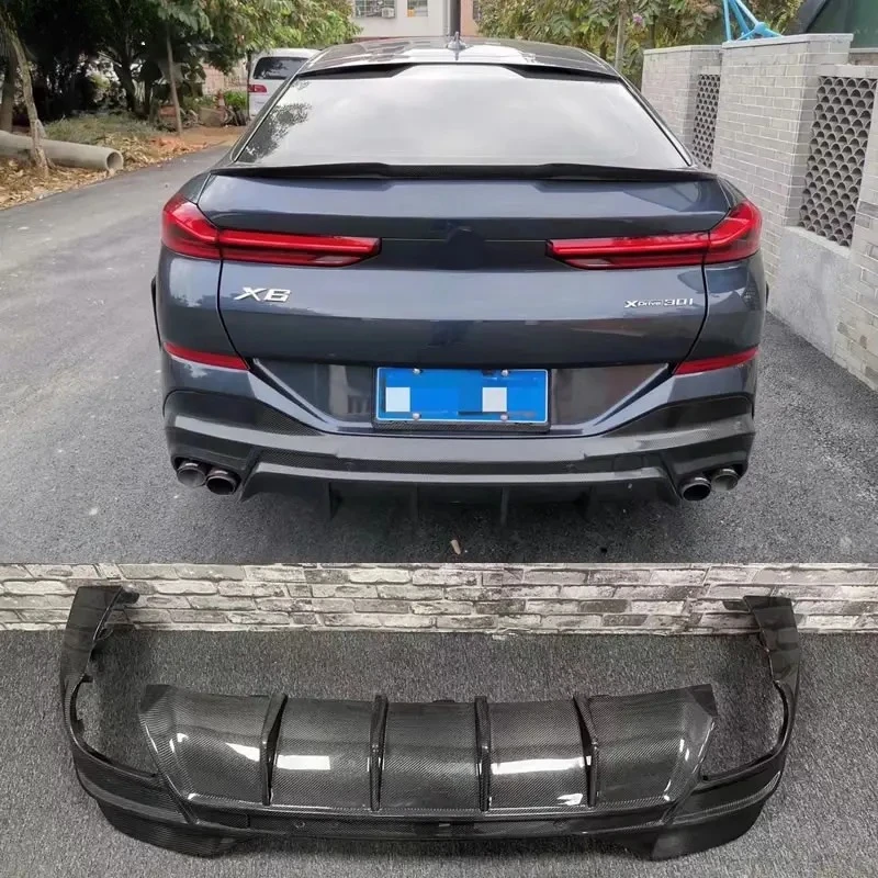 

Для Bmw G06 X6 задний бампер из углеродного волокна, диффузор, спойлер, комплект кузова автомобиля 2021