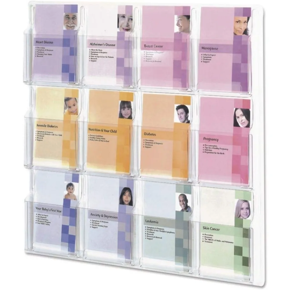 Clear Acrylic Literature Holder for Brochures Flyers and Magazines