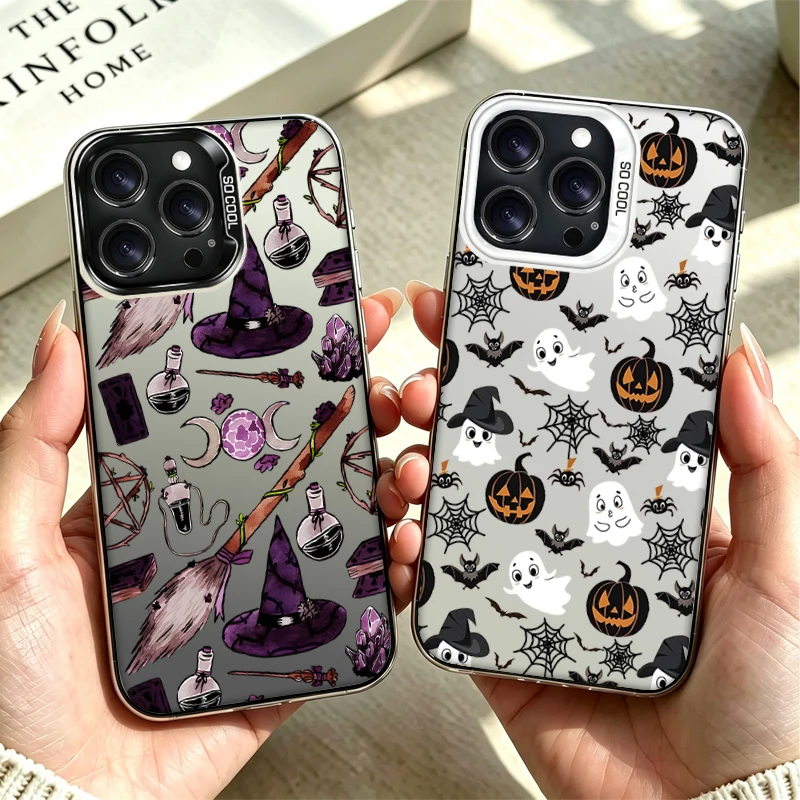 Witch Pumpkin Ghost Bat Halloween Series Case for Samsung Galaxy S25 Edge S26 S24 S23 Ultra S22 S21 Plus FE A57 A37 A17 A07 4G