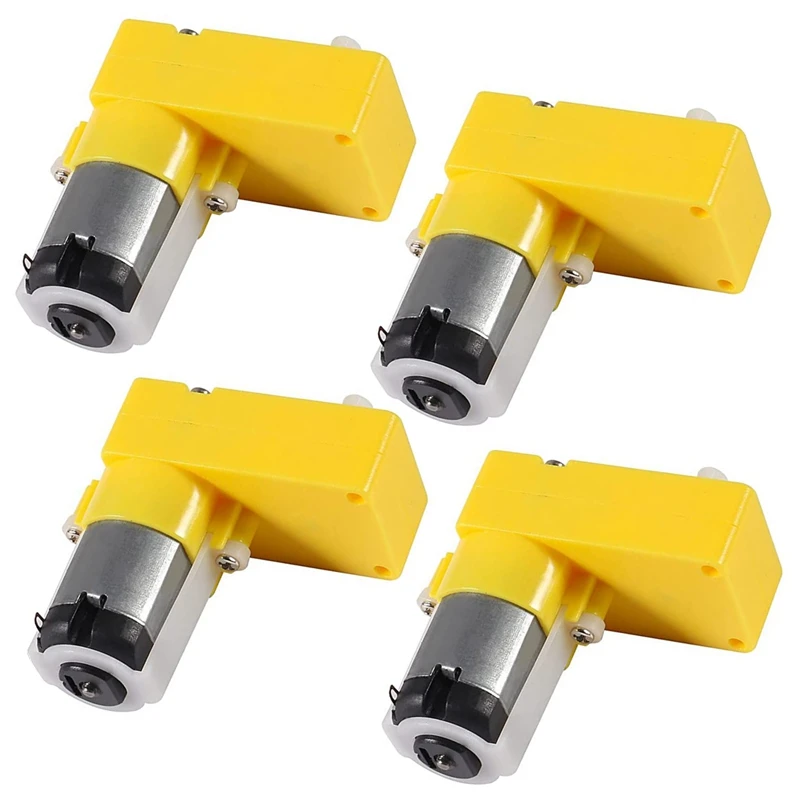 TT Motor DC3–6 V - Rapport moteur à engrenage 1:90 pour voiture intelligente et jouets - Moteur électrique (double axe, tout en métal