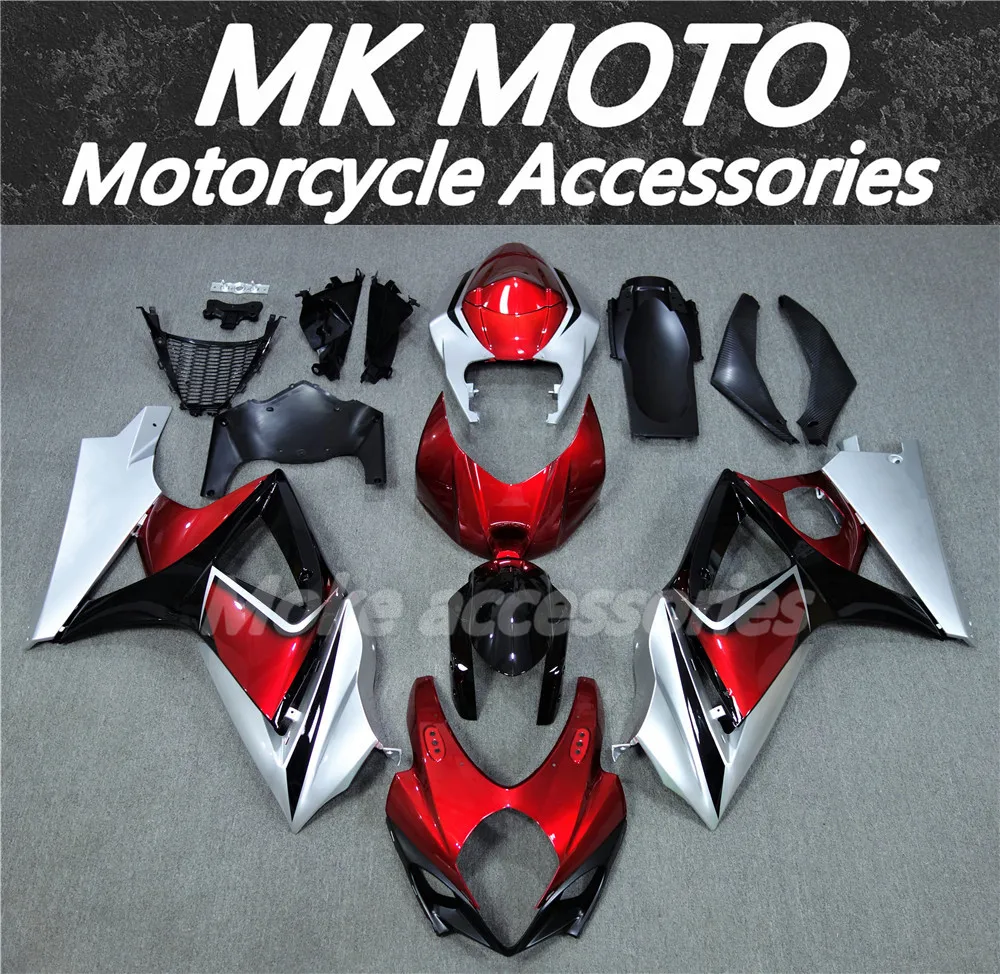 

Moke moto Motorcycle Fairings Kit Fit For Gsxr1000 2007-2008 Bodywork Set High Quality Abs Injection Red Silver Black