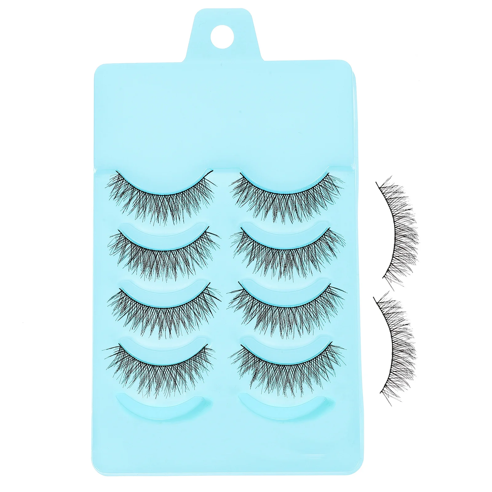 5쌍의 인조 속눈썹 긴 자연스러운 가짜 속눈썹 자연스러운 룩 편안한 파티 일상 메이크업 속눈썹 연장 가짜 속눈썹