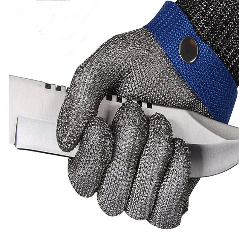 

High Quality Cut-resistant 100% Stainless Steel Grade 5 Level Ring 316 Cut Resistant Butcher Protect Meat Gloves