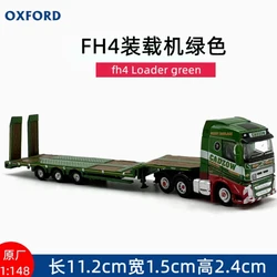 OXFORD Diecast 1: 148 N Scale FH4 Loader Trailer Truck Alloy Simulation Car Model Collection Display Decoration Toy Gifts