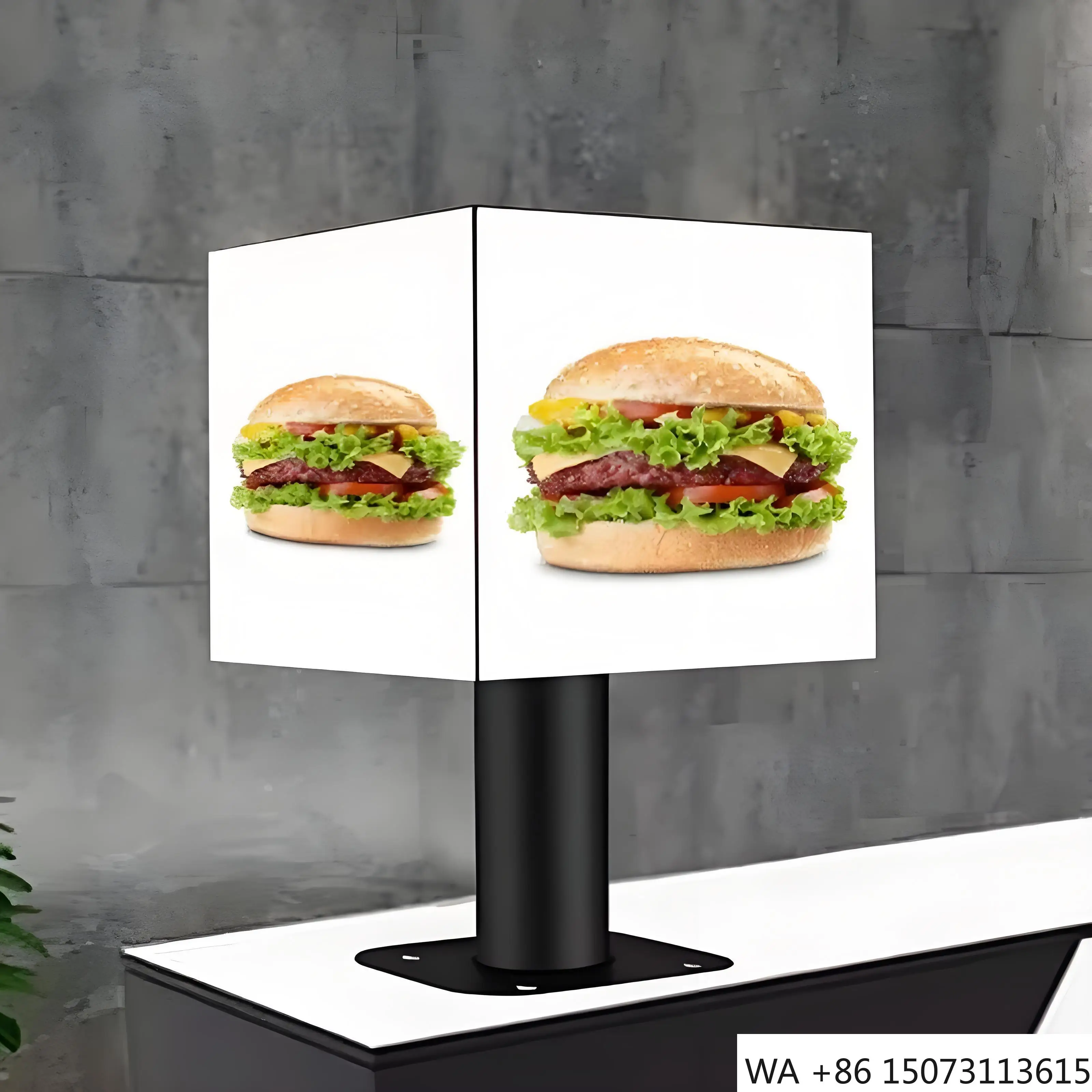 Pantalla cúbica LED HD P2.604 para interiores: tamaños personalizables para publicidad digital y salas de exposición