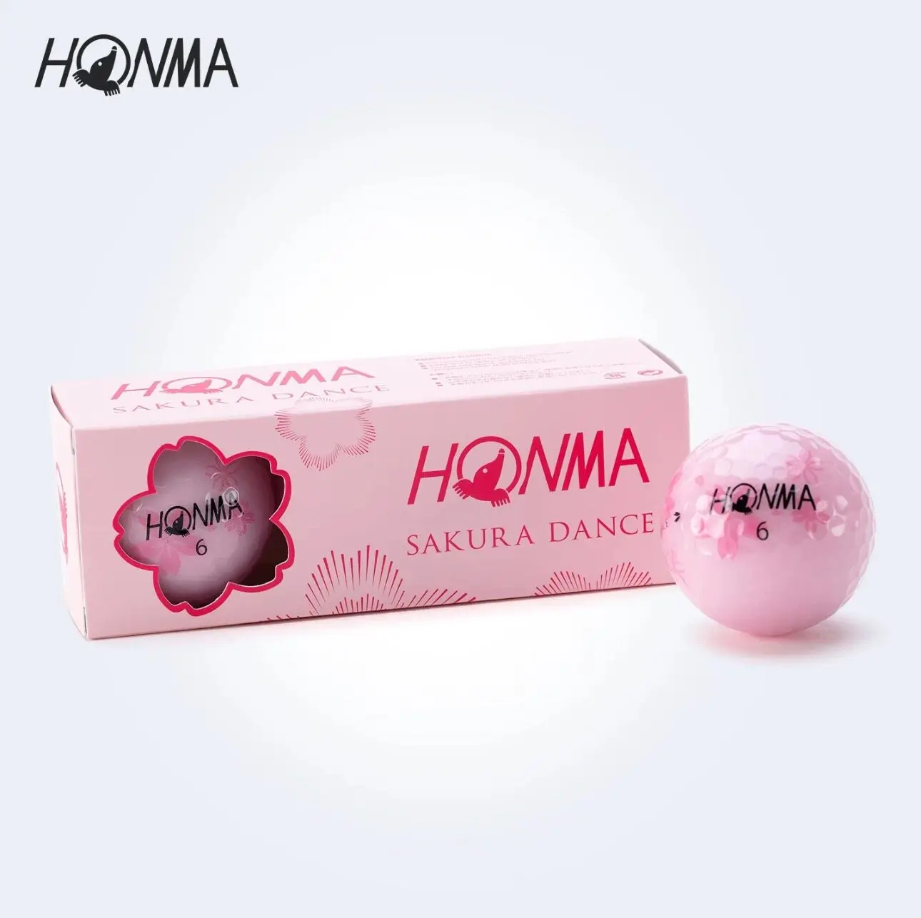 HONMA Golf Balls Sakura Dance D1 2025 Pink Two Layer Distance Ball Low Spin Practice Match Ball
