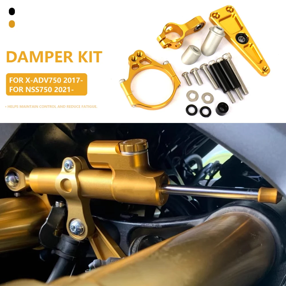 

X-ADV750 2018- New Motorcycle CNC Adjustable Steering Damper Stabilizer Bracket Mounting Kit For Honda NSS750 NSS 750 2021 2022