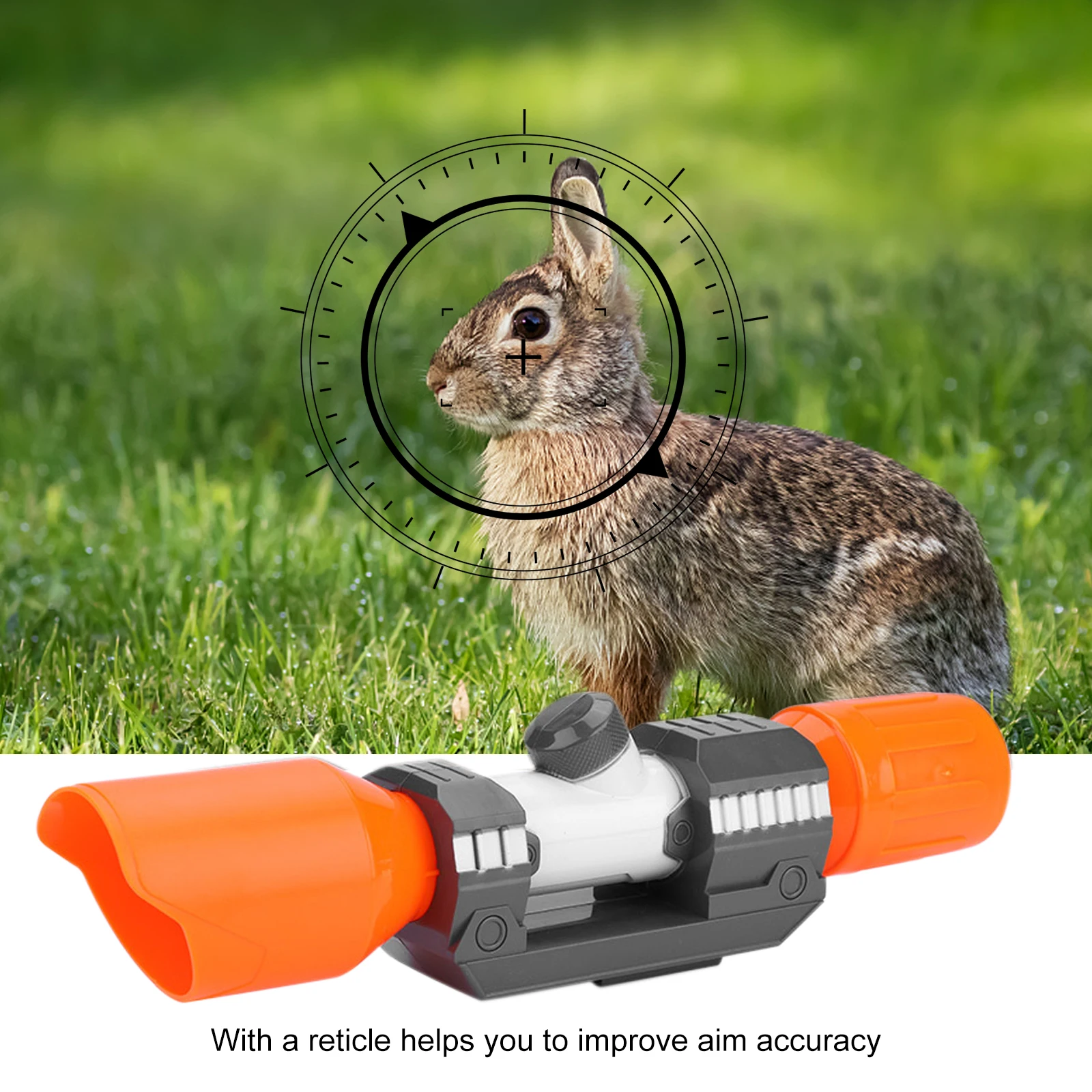 

GG Optical Scope Sight for Nerf Modify Outdoor Shooting Practice Plastic Scope Toy Gun Accessory Training Target Aid