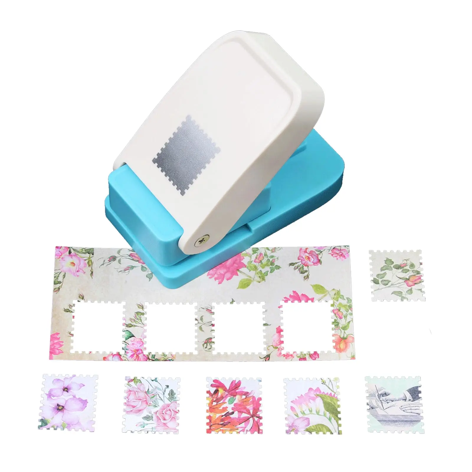 

Rectangular Postage Stamp Puncher Rectangle Lever Action Stamp Punch for Paper Crafting Scrapbooking DIY Card Making Arts Crafts