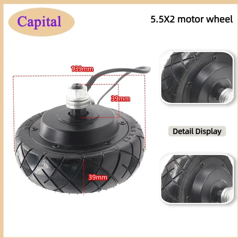 

24V/36V universal electric scooter brushless motor motors wheel 5.5 inch brushless toothless wheel hub motor solid tire
