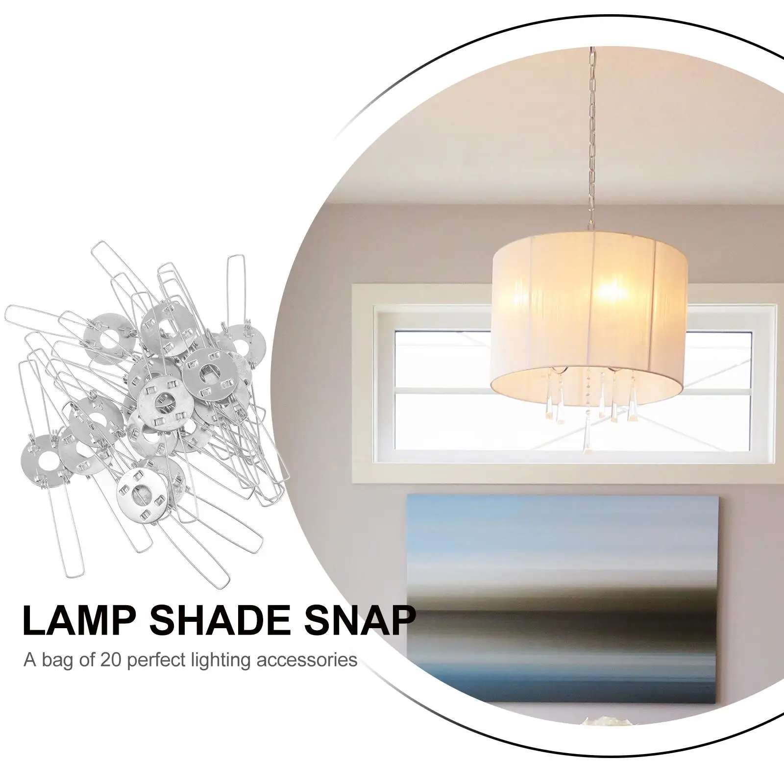 20 Pcs Shade Buckle Lampshade Accessories Table Light Screen Fixing Clips Iron Ceiling Lights
