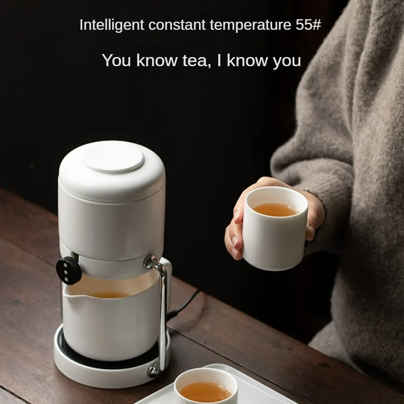 Automatic Tea Making Tool Lazy Man Kung Fu Tea Set Tea Pot Ceramic Constant Temperature Tea Cooking Office Small Set Tea Brewery