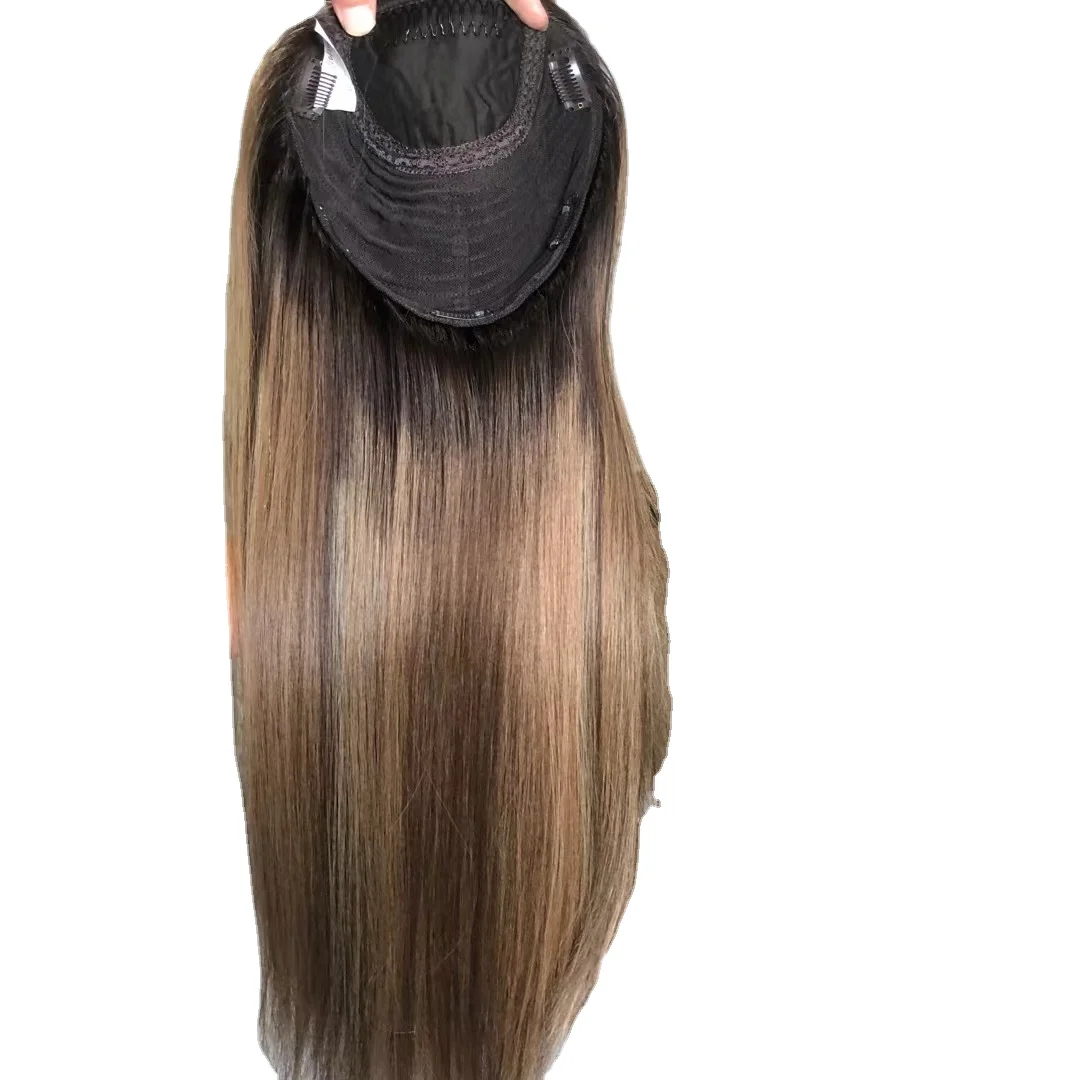 

Hstonir Human Hair Jewish Topper Silk Base Natural Hair Supplement European Remy Hair Parts Ladies Tupe Woman Hair Kippa TP36