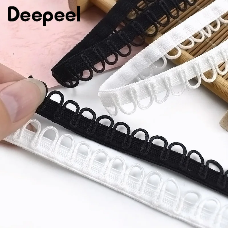 

10/20/45M 15mm Nylon U-Wave Elastic Bands Underwear Bra Strap Rubber Bands Garment Buttonhole Collar Button DIY Crafts Materials