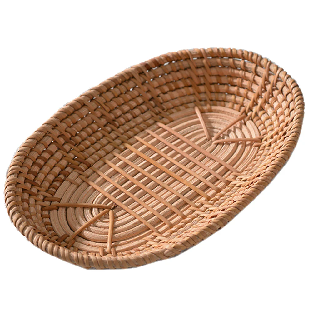 

Sundries Organizer Basket Khaki Woven Storage Container for Kitchen Bathroom Bedroom Snack Candy Books Decorative Home