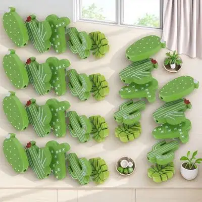 30 pz Legno Cactus Monstera Foglia Puntine Da Polso Decorativi Creativi Puntine Per Il Sughero Bordo Bollettino Ufficio Decor Pianta a Tema