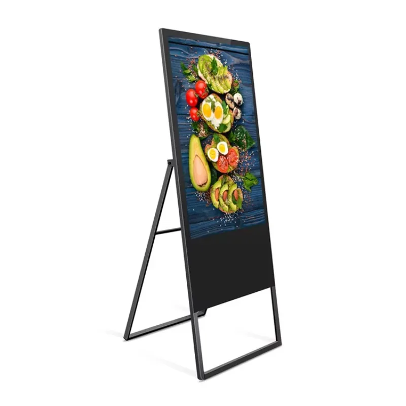 2026 New 43-Inch LCD Advertising Display Screen Floor Standing Poster Menus Display For Retail Stores Shopping Malls Indoor Use
