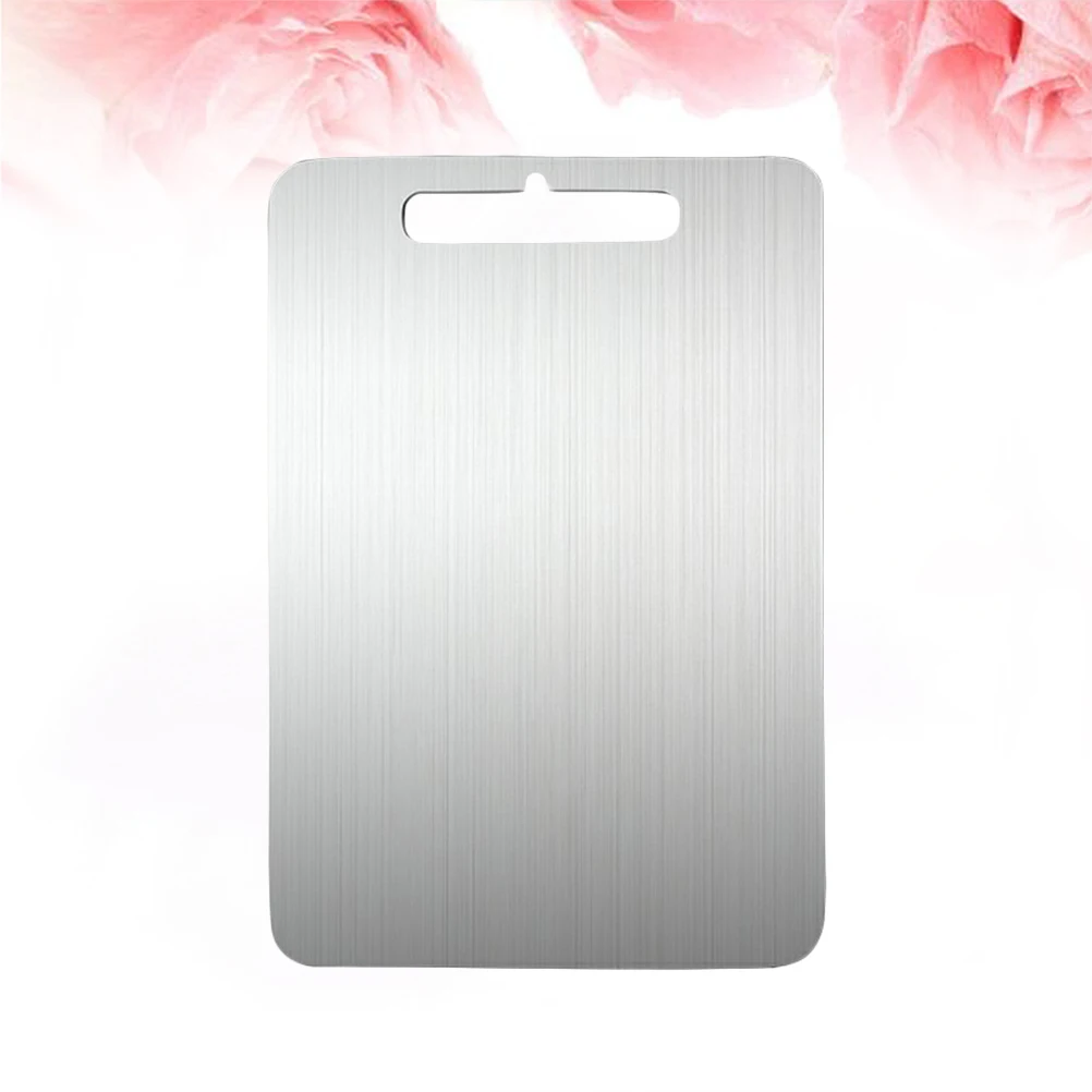 

Stainless Steel Cutting Board Bread Carving Set Chopping Wood Kitchen Butcher Block Mini