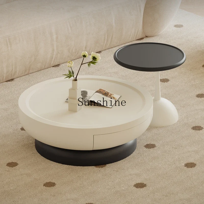 French retro round combination flying saucer coffee table living room Italian minimalist design