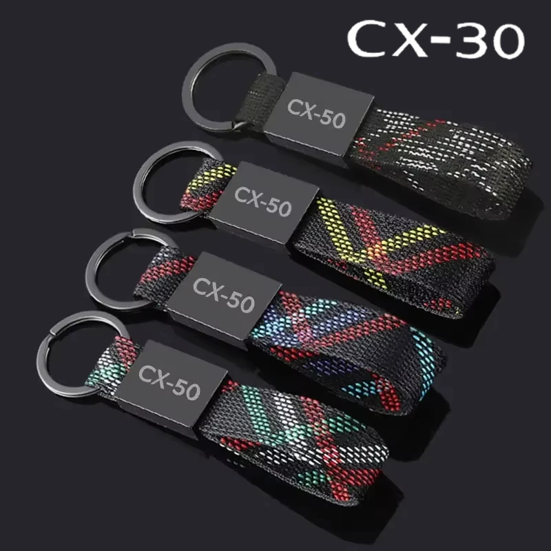 Car Keychain Pendant Oxford Key Chain Holder Keyfob Gift for CX-50 BT50 MS Speed CX4 Atenza Axela MX5 CX7 CX5 CX9