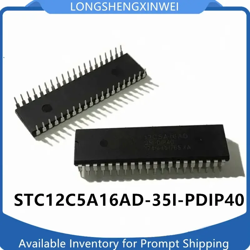 1PCS STC12C5A16AD-35I-PDIP40 Inline DIP-40 Microcontroller Chip STC12C5A16AD Original