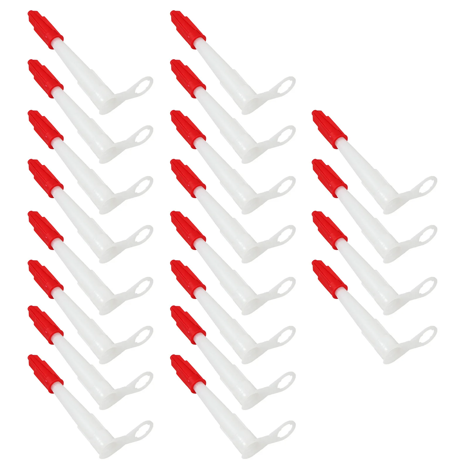 20 قطعة مجموعة فوهة السد أبيض أحمر قابلة لإعادة الاستخدام سيليكون أنبوب الفوهات مع نصائح المسمار منع التسرب السد اكسسوارات أدوات كهربائية #2