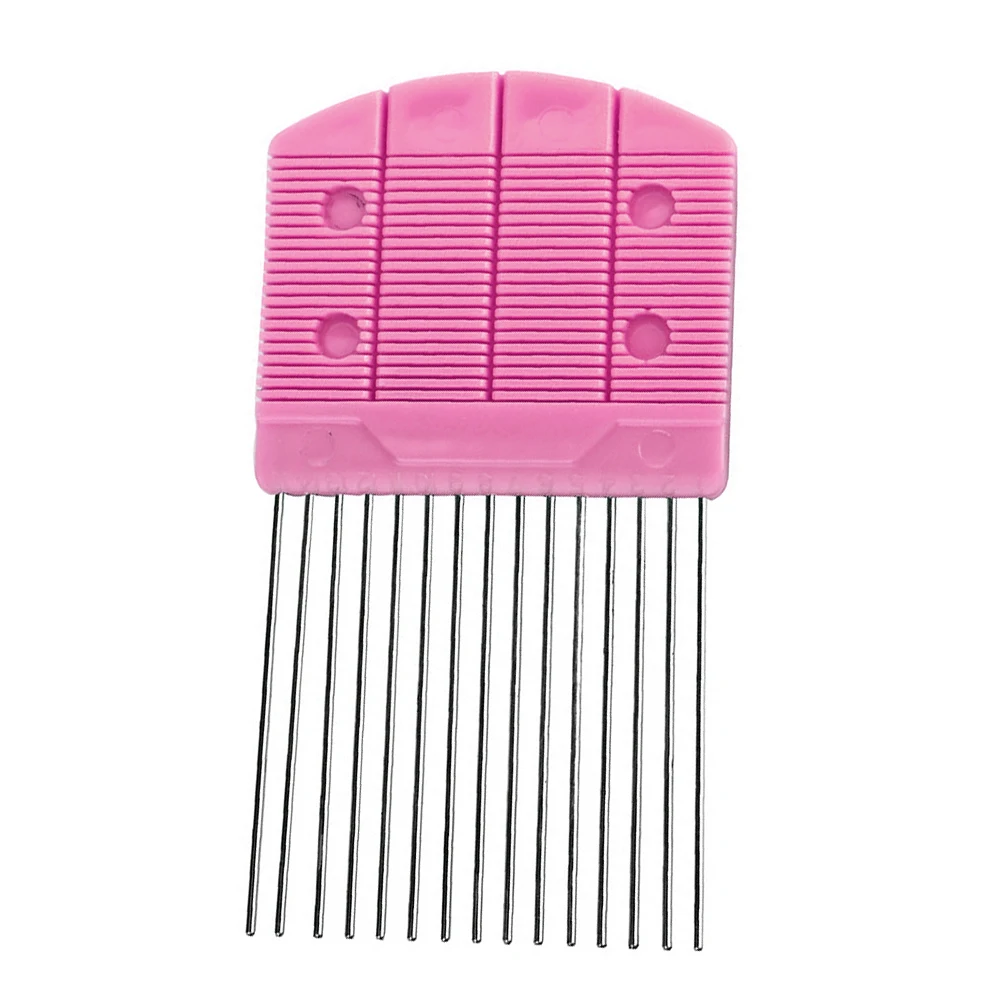 1 szt. Narzędzie do quillingu, różowy, duży, wysoce elastyczny grzebień z zębami, przenośna, trwała maszyna do zwijania papieru, gładka konstrukcja z otworami do robienia warkoczy.