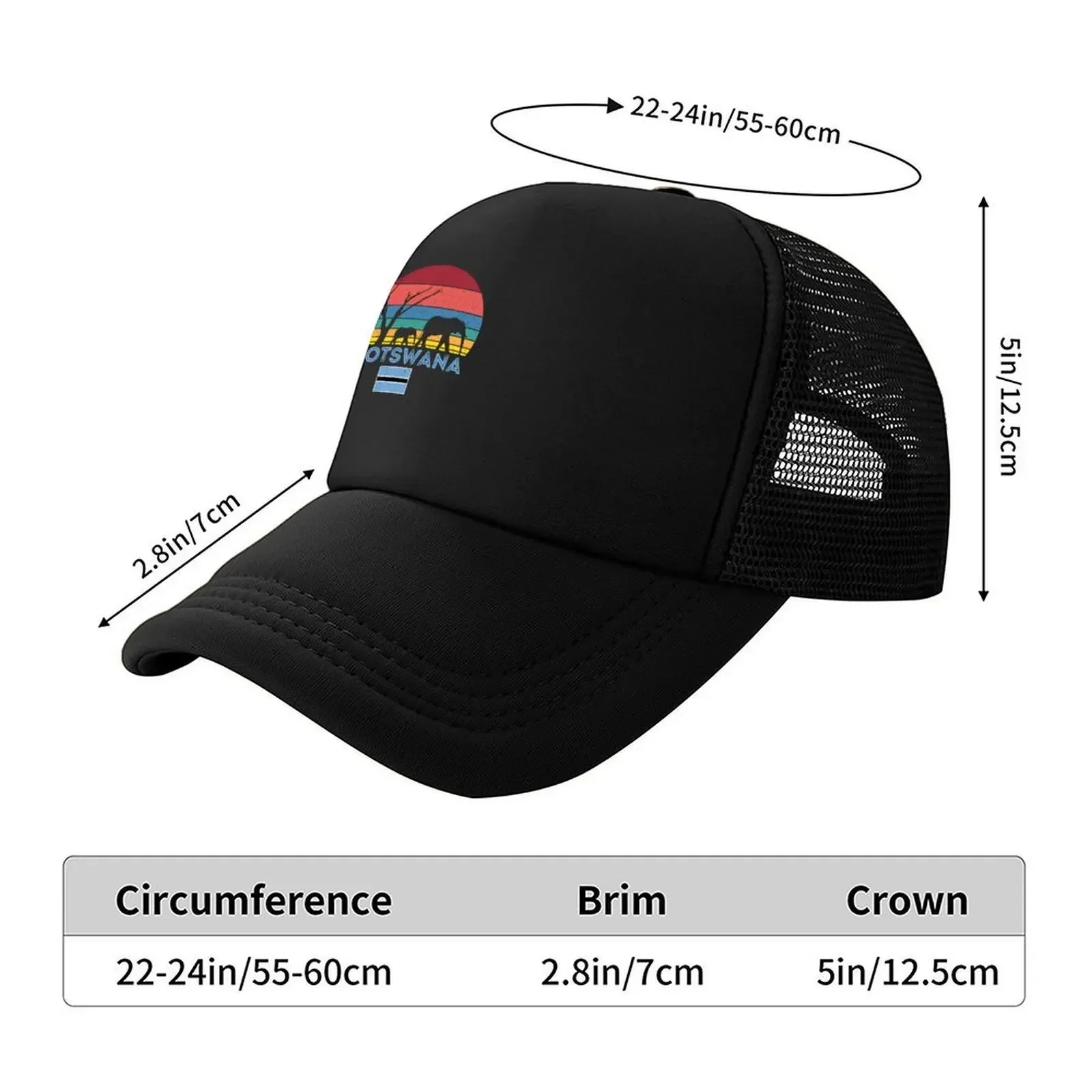 2026 Botswana Elephant Safari Sunset Sticker Baseball Cap Christmas Hat luxury woman cap Icon party Hat Hats Man Women's