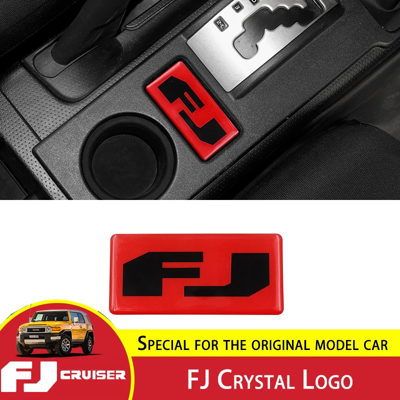 Automotive Interior Crystal Stickers For Toyota FJ Cruiser Gear Panel Decorative Stickers FJ Logo Patch Interior Accessories