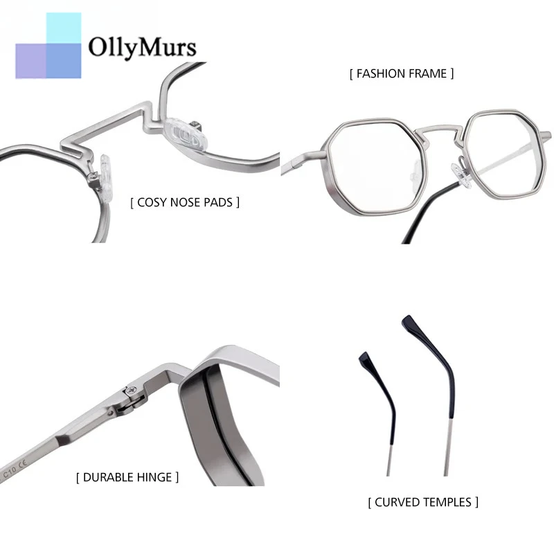 OLLYMURS رجل وصفة طبية مكافحة نظارات الضوء الأزرق الرجال إطارات النظارات البصرية Lunette صب فام الأصلي قصر النظر العدسات النظارات