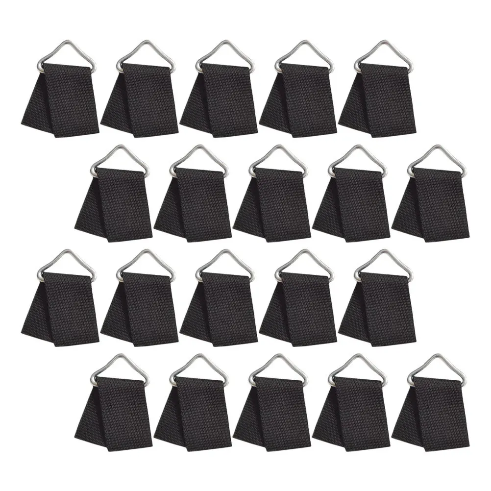 20Sets Trampoline Triangle Buckles Metal Triangle Rings Strong Sturdy Outdoor Replacement Rings Trampoline Accessories