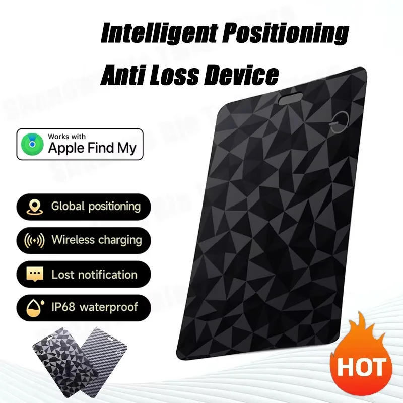 

New Ultra Slim Tracking Card Wireless Charging With Apple Find My IPX68 Waterproof Thin Tracker Keys Suitcase Bag Locator