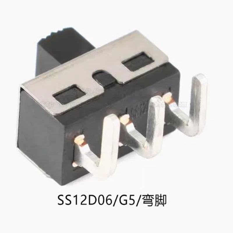 5pcs SS12D06 SS12D10 5MM handle height 2 levels 3-pin high-current toggle switch Straight/bent feet