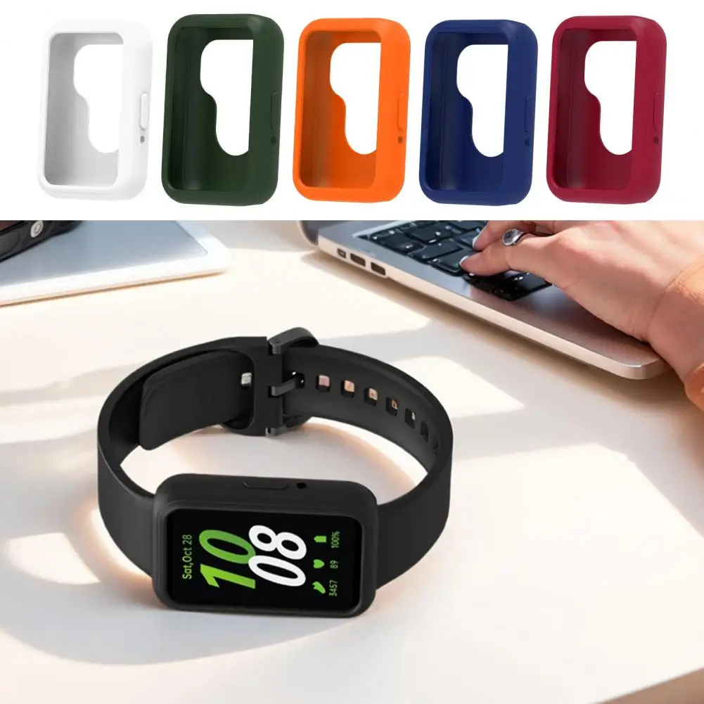 Smartwatch Silicone Protective Case Anti-Scratch Watch Protective Bumper Shell Cover Bumper Frame for SamsungGalaxy Fit 3