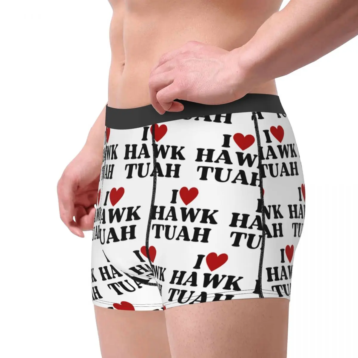 I Love Hawk Tuah Men\'s Underwear Funny Meme Boxer Shorts Panties Humor Soft Underpants for Male S-XXL