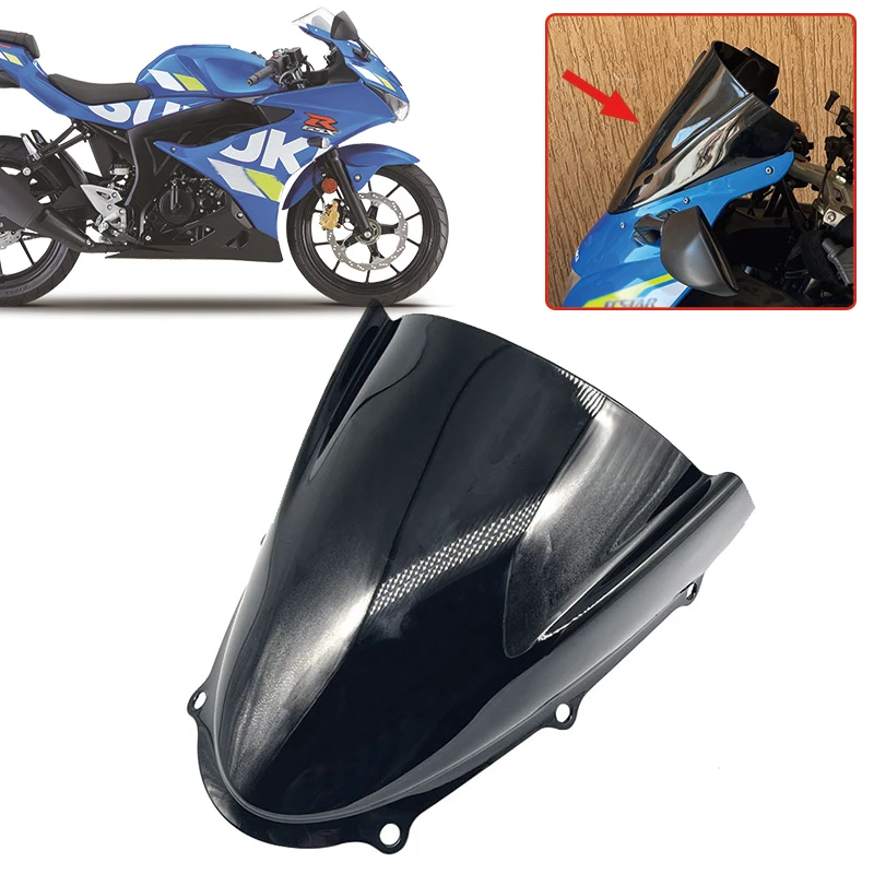 Fit for Suzuki GSXR125 GSXR 150 2017 2018-2021 Motorcycle Windshield Protector Touring Flyscreen Double Bubble Wind Deflector