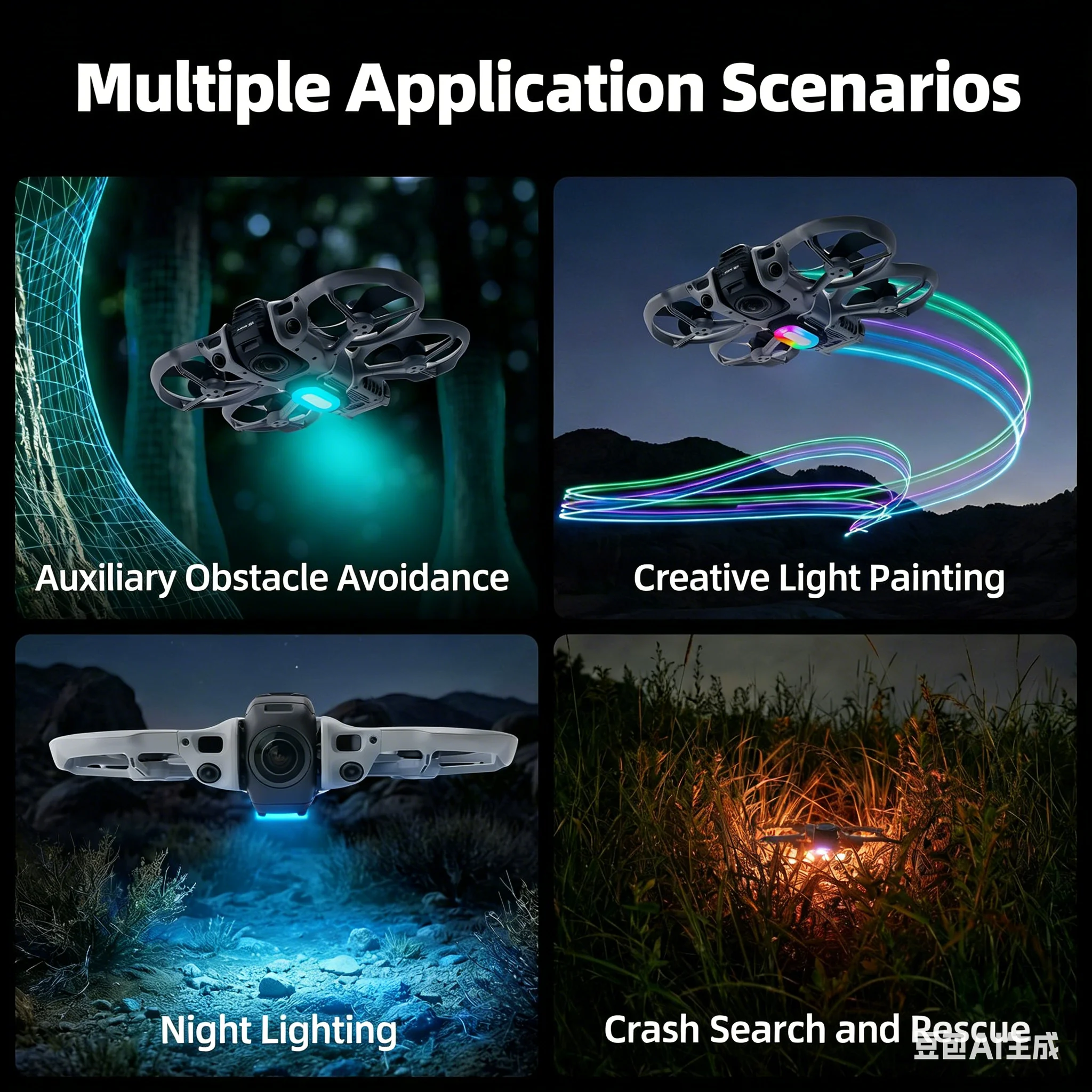 LED Searchlight Night Flight L - Drone Led Light ulasan dan harga