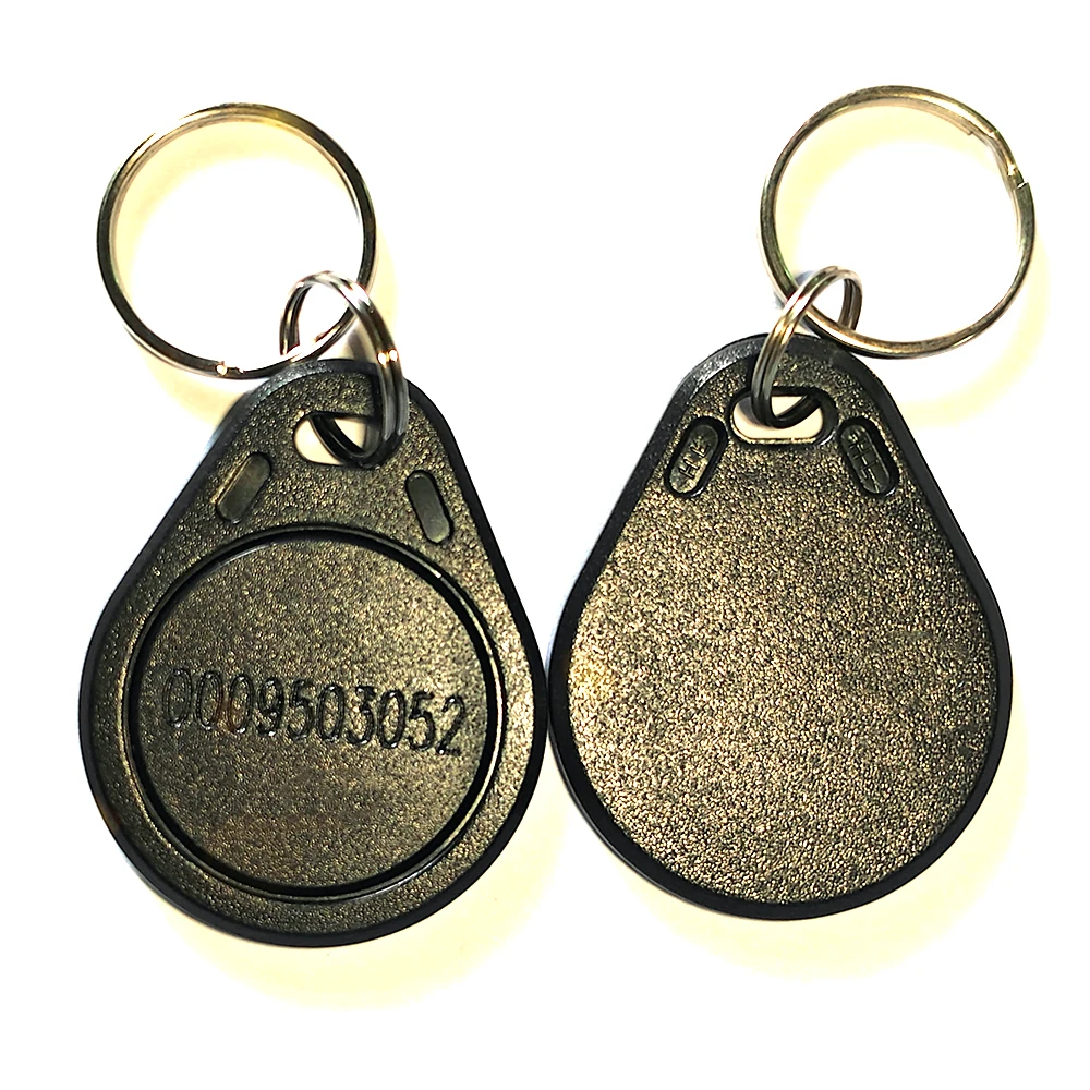 100Pcs/Lot 125Khz TK4100 RFID Keytag Keyfobs Ring Proximity ABS ID Key Tags For Access Control Attendence