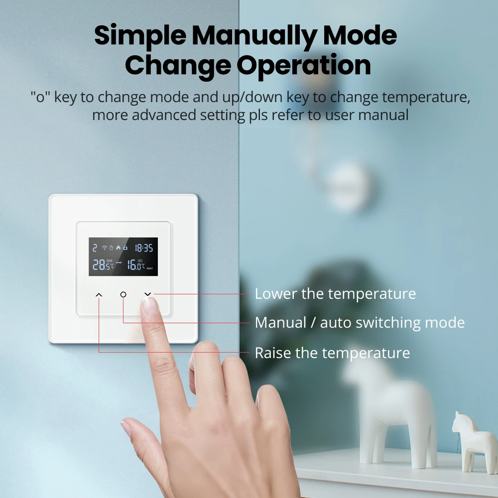 AVATTO WiFi Smart Thermostat Temperature Controller,Tuya Thermostat Electric/Water/Water Gas Heating Works for Alexa Google Home